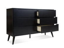 Load image into Gallery viewer, Wide Black Dresser - The Everset
