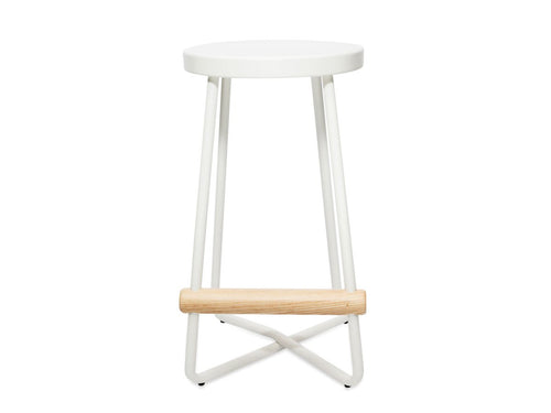 Simple White Stool - The Everset