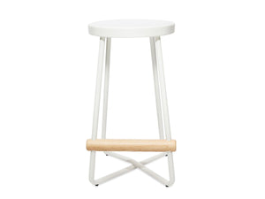 Simple White Stool - The Everset